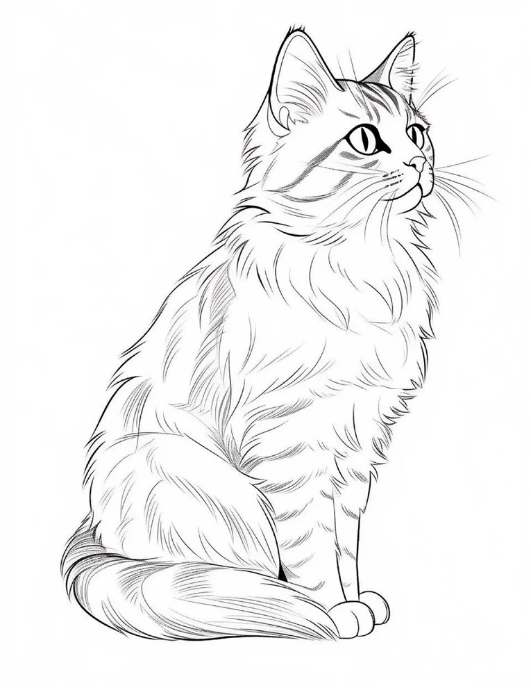 Desenhos de Gatos para colorir 24