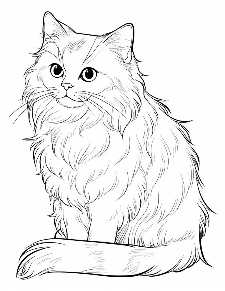 Desenhos de Gatos para colorir 25