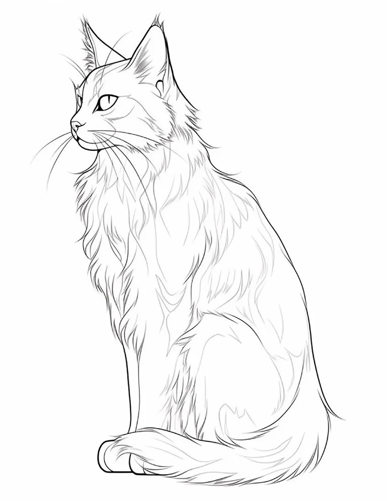 Desenhos de Gatos para colorir 27