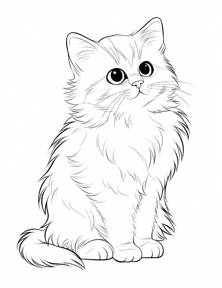 Desenhos de Gatos para colorir 28