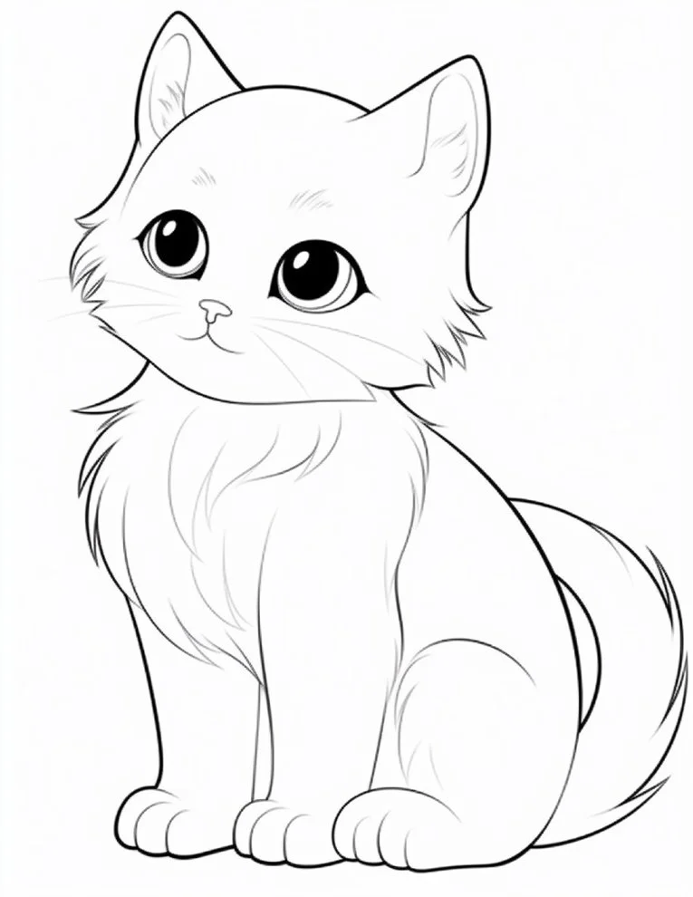 Desenhos de Gatos para colorir 29