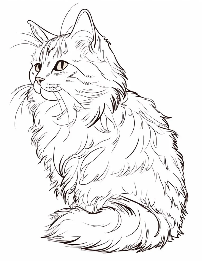 Desenhos de Gatos para colorir 3
