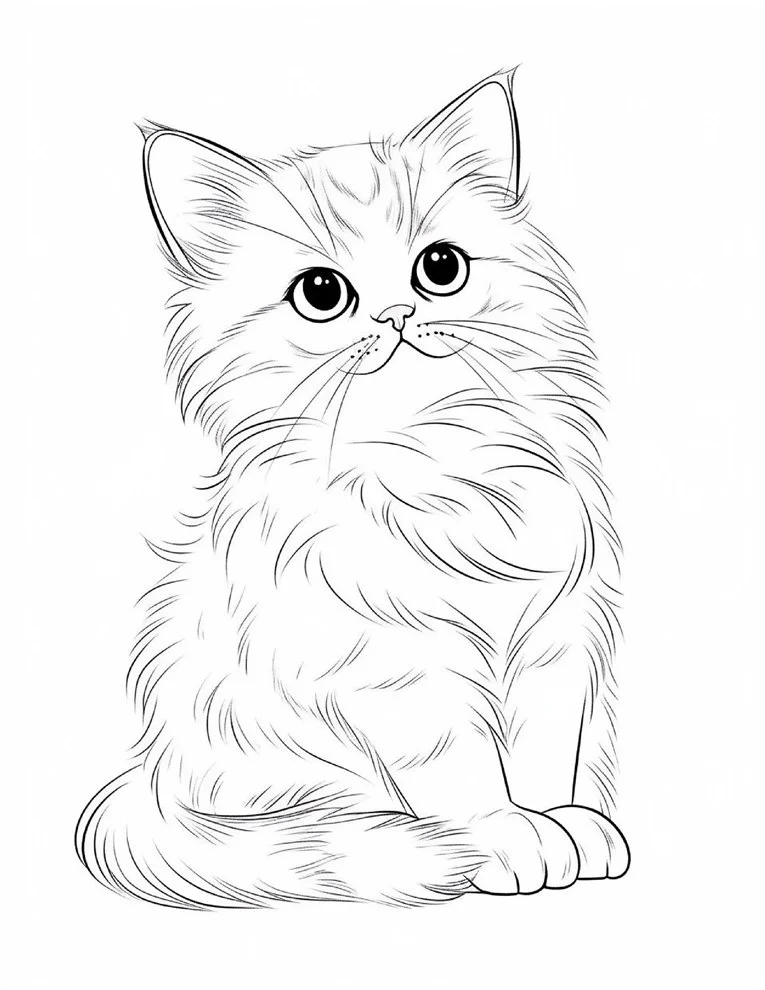Desenhos de Gatos para colorir 31