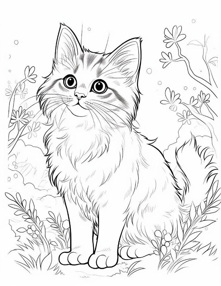 Desenhos de Gatos para colorir 32