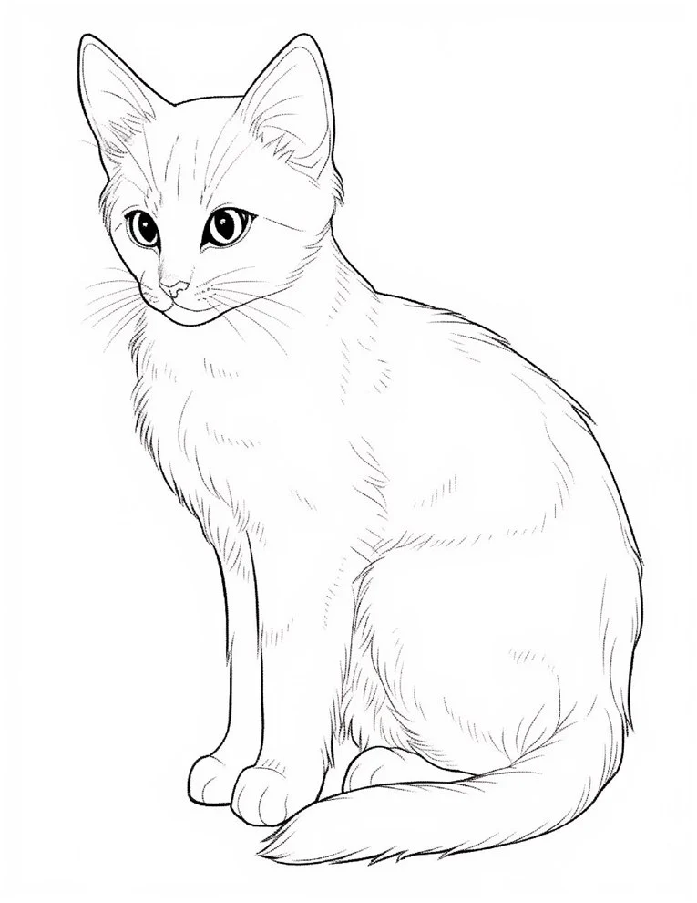 Desenhos de Gatos para colorir 35