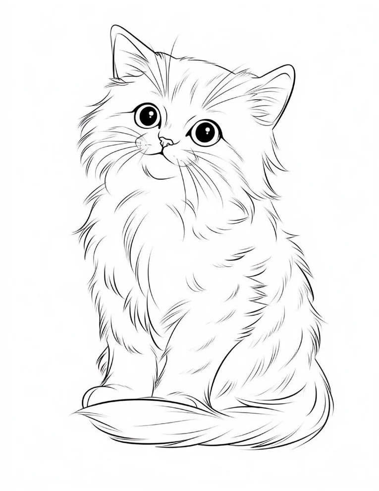 Desenhos de Gatos para colorir 38