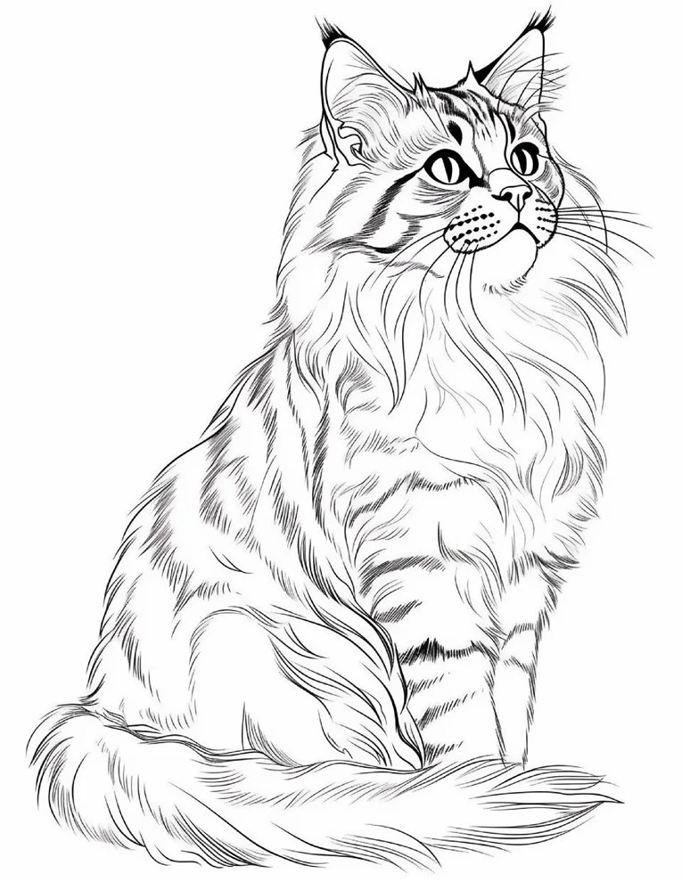 Desenhos de Gatos para colorir 39