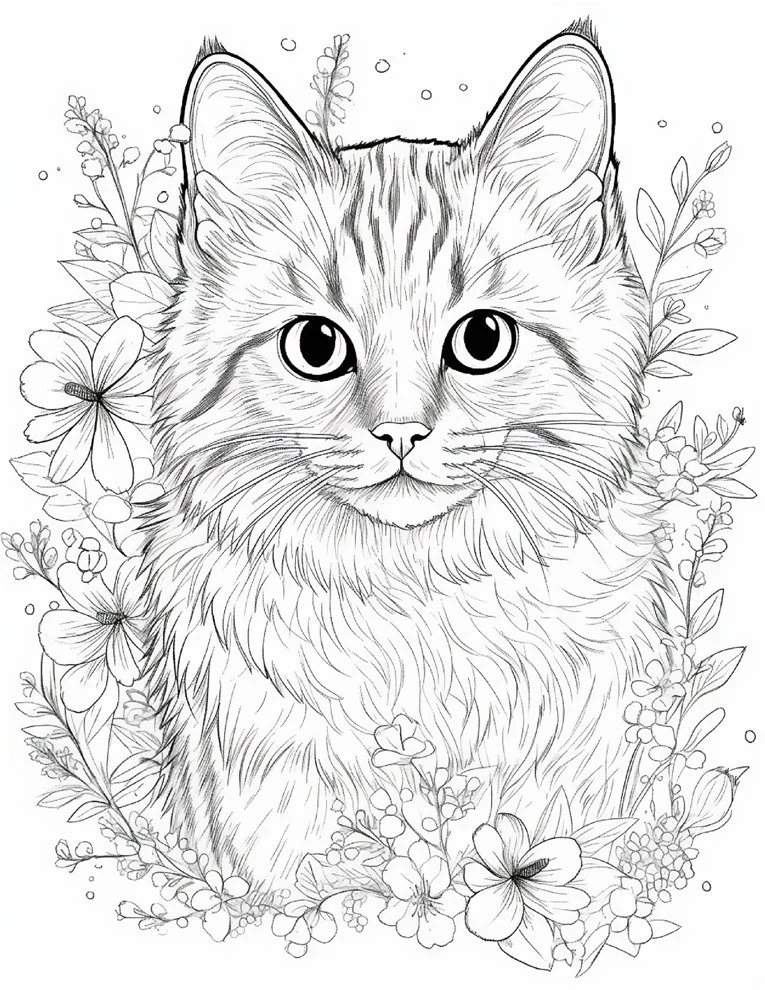 Desenhos de Gatos para colorir 4