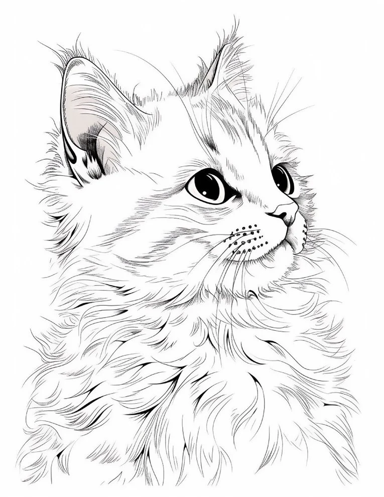 Desenhos de Gatos para colorir 41