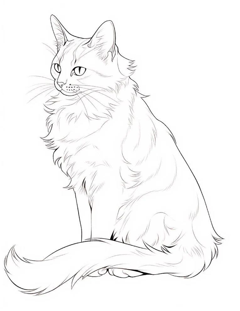 Desenhos de Gatos para colorir 42