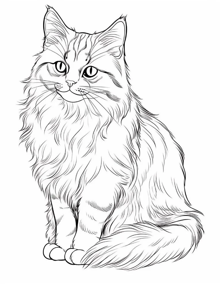 Desenhos de Gatos para colorir 43