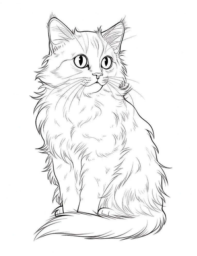 Desenhos de Gatos para colorir 5