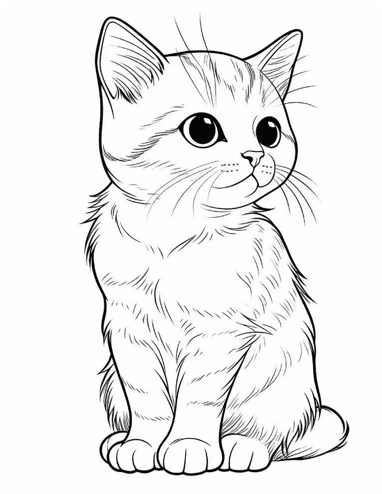 Desenhos de Gatos para colorir 6