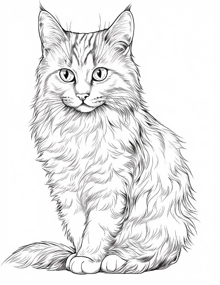 Desenhos de Gatos para colorir 9