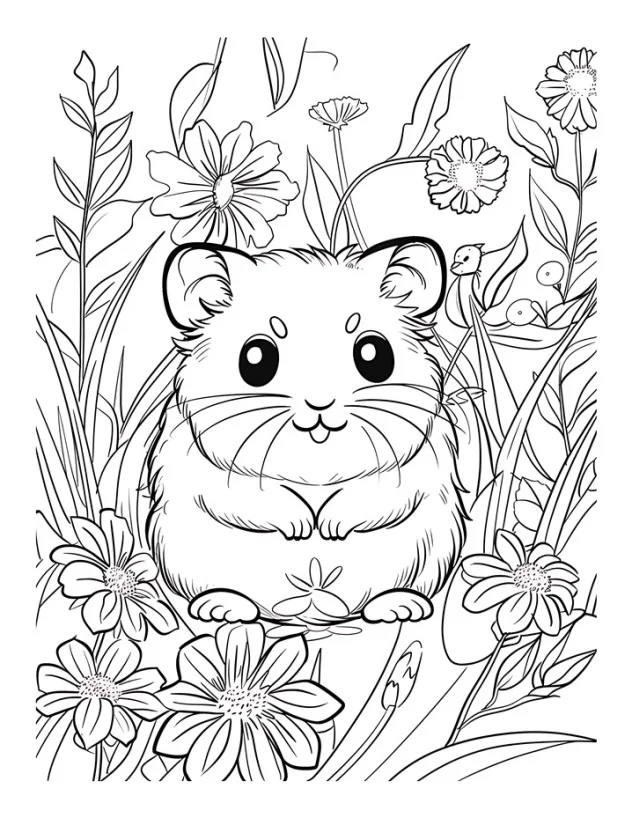 Desenhos de Hamster para colorir 1