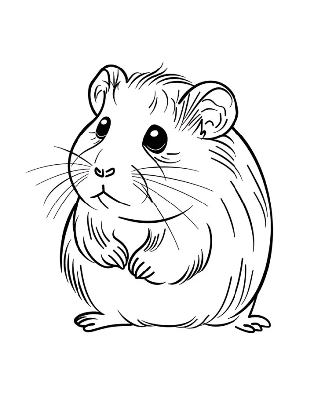 Desenhos de Hamster para colorir 10