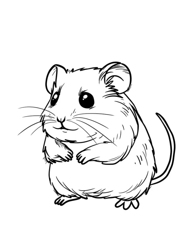 Desenhos de Hamster para colorir 14