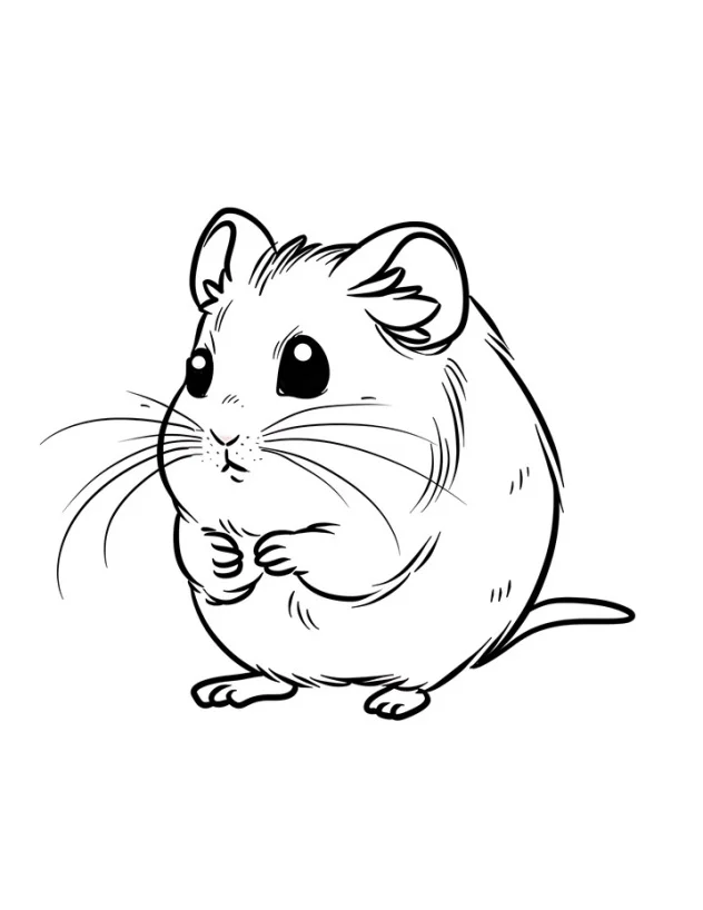Desenhos de Hamster para colorir 15