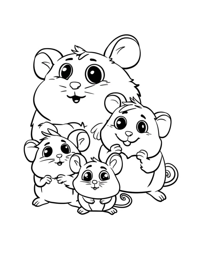 Desenhos de Hamster para colorir 17