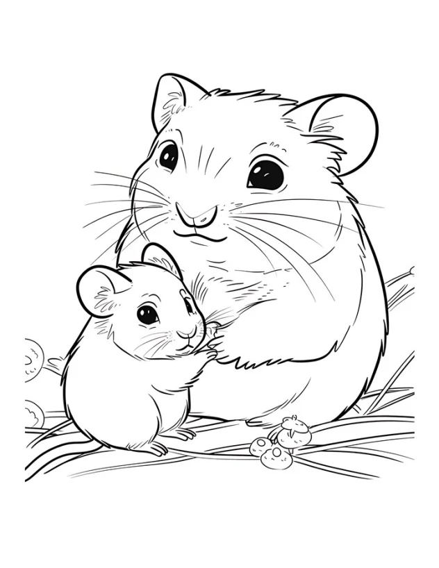 Desenhos de Hamster para colorir 19