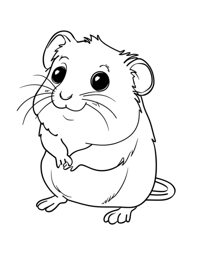 Desenhos de Hamster para colorir 20