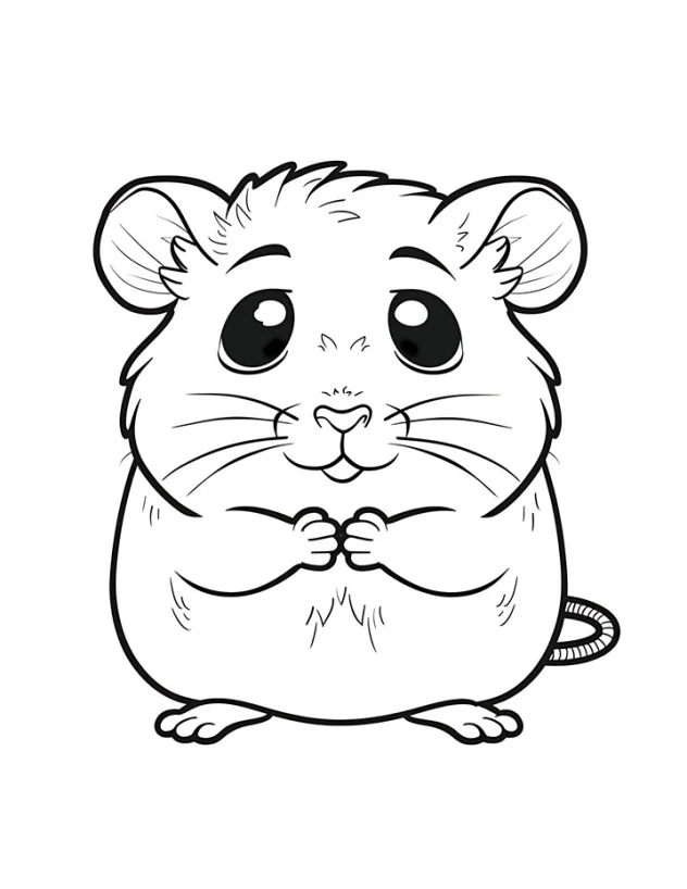 Desenhos de Hamster para colorir 21