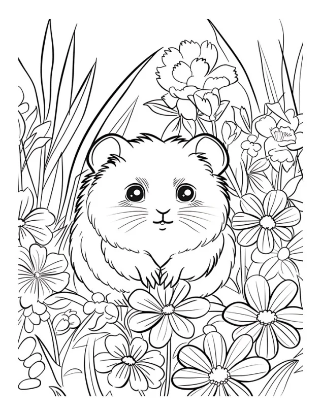 Desenhos de Hamster para colorir 3
