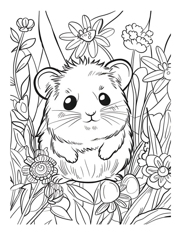 Desenhos de Hamster para colorir 4