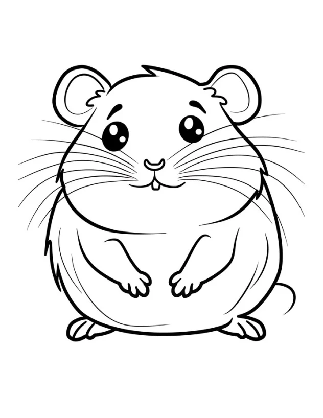 Desenhos de Hamster para colorir 5