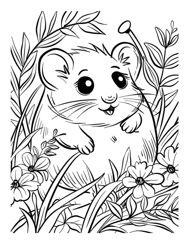 Desenhos de Hamster para colorir 6