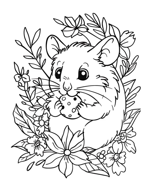 Desenhos de Hamster para colorir 7