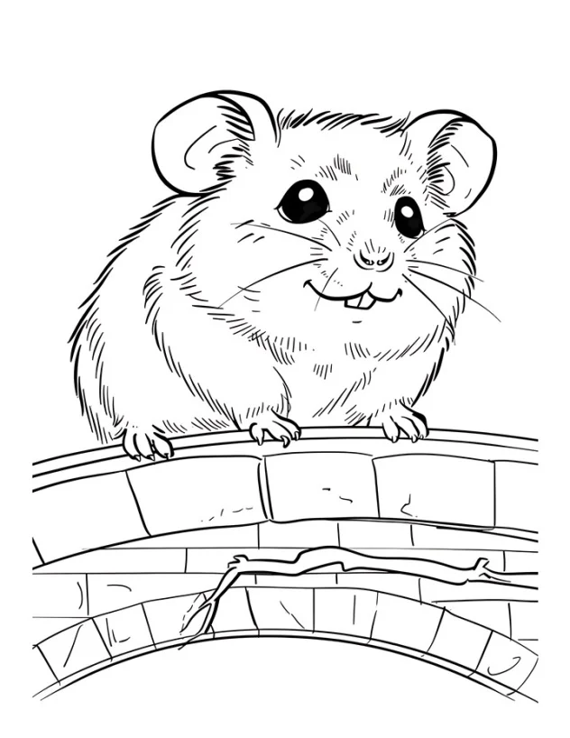 Desenhos de Hamster para colorir 8