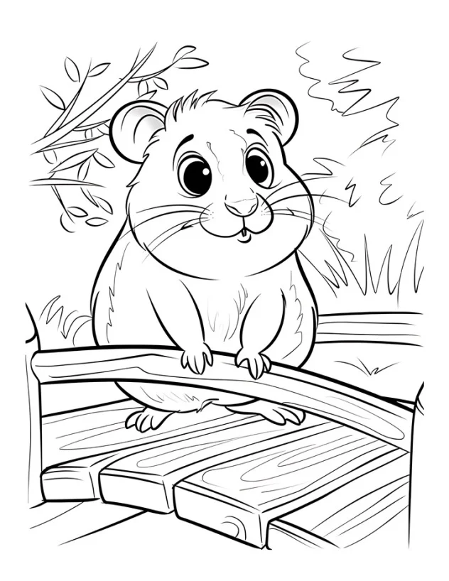 Desenhos de Hamster para colorir 9