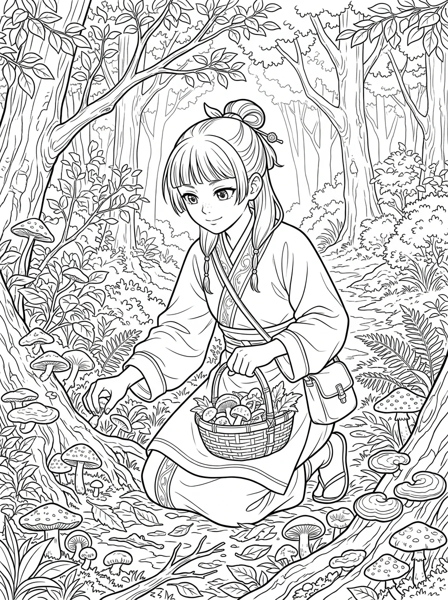 Desenhos de Maomao Apotecária para colorir 11