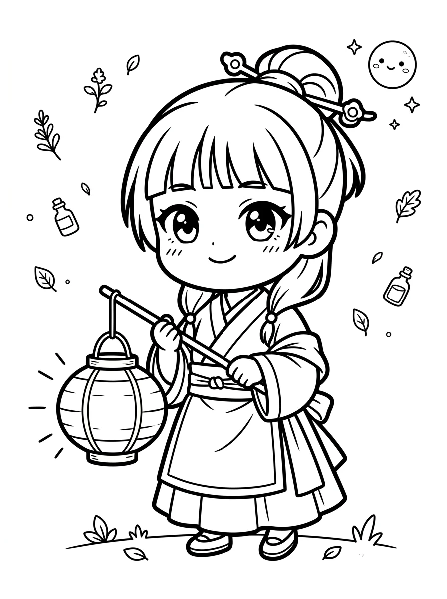 Desenhos de Maomao Apotecária para colorir 12
