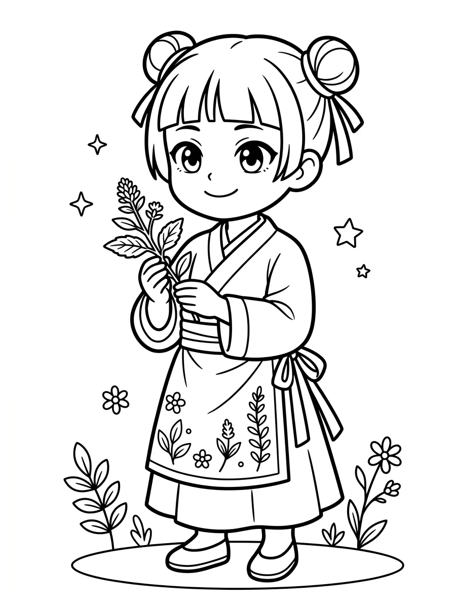 Desenhos de Maomao Apotecária para colorir 13