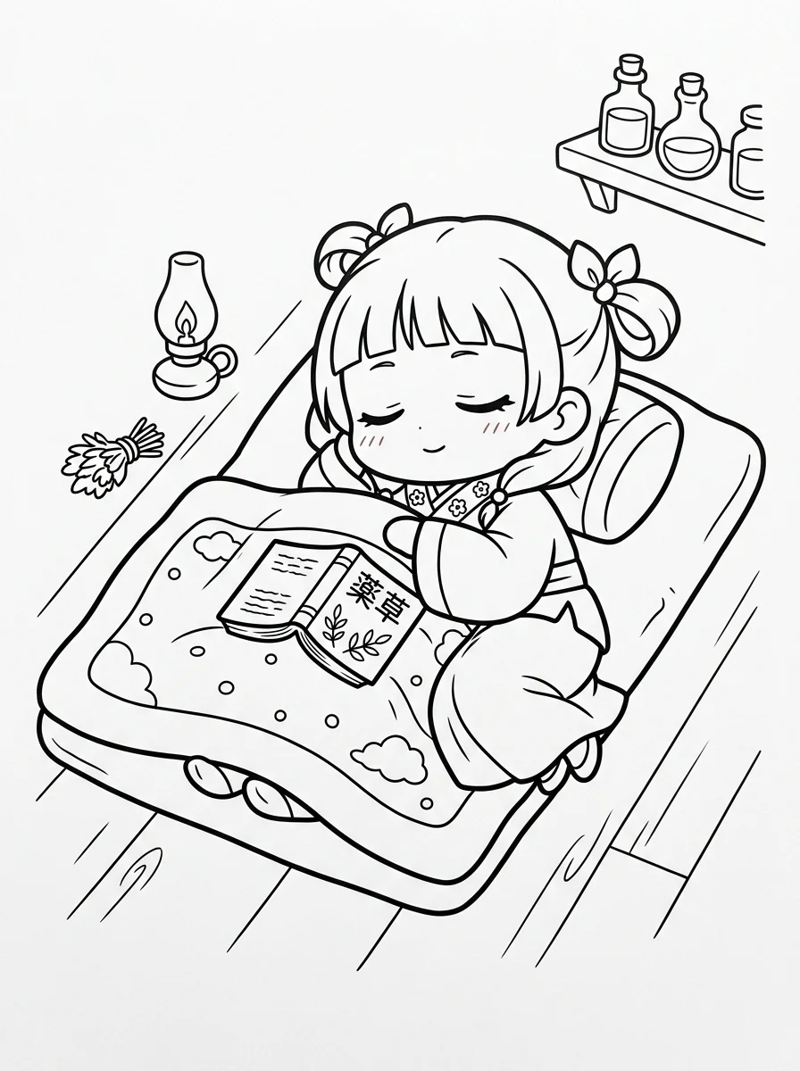 Desenhos de Maomao Apotecária para colorir 24