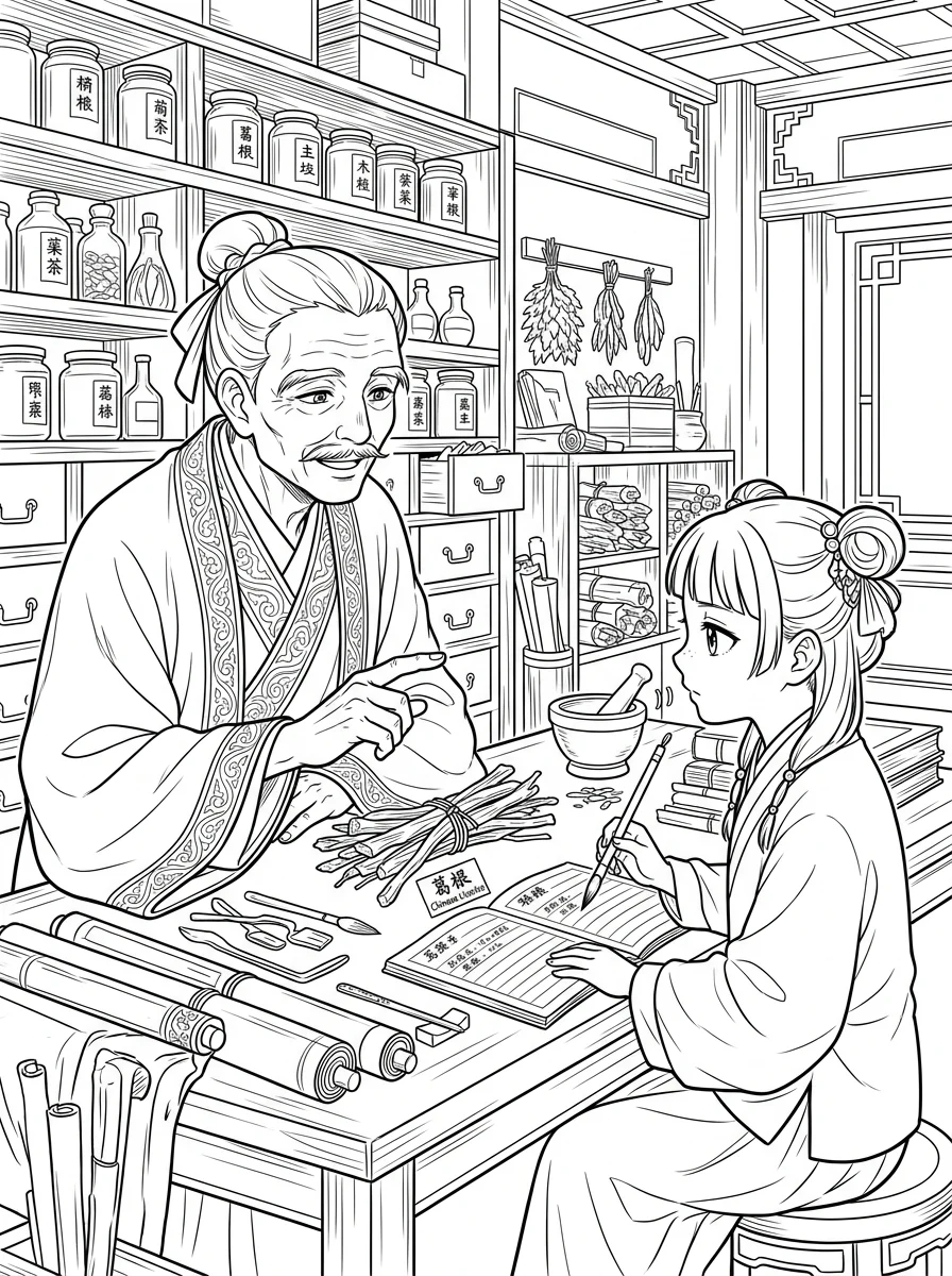 Desenhos de Maomao Apotecária para colorir 35