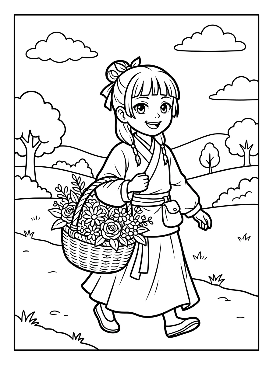 Desenhos de Maomao Apotecária para colorir 37