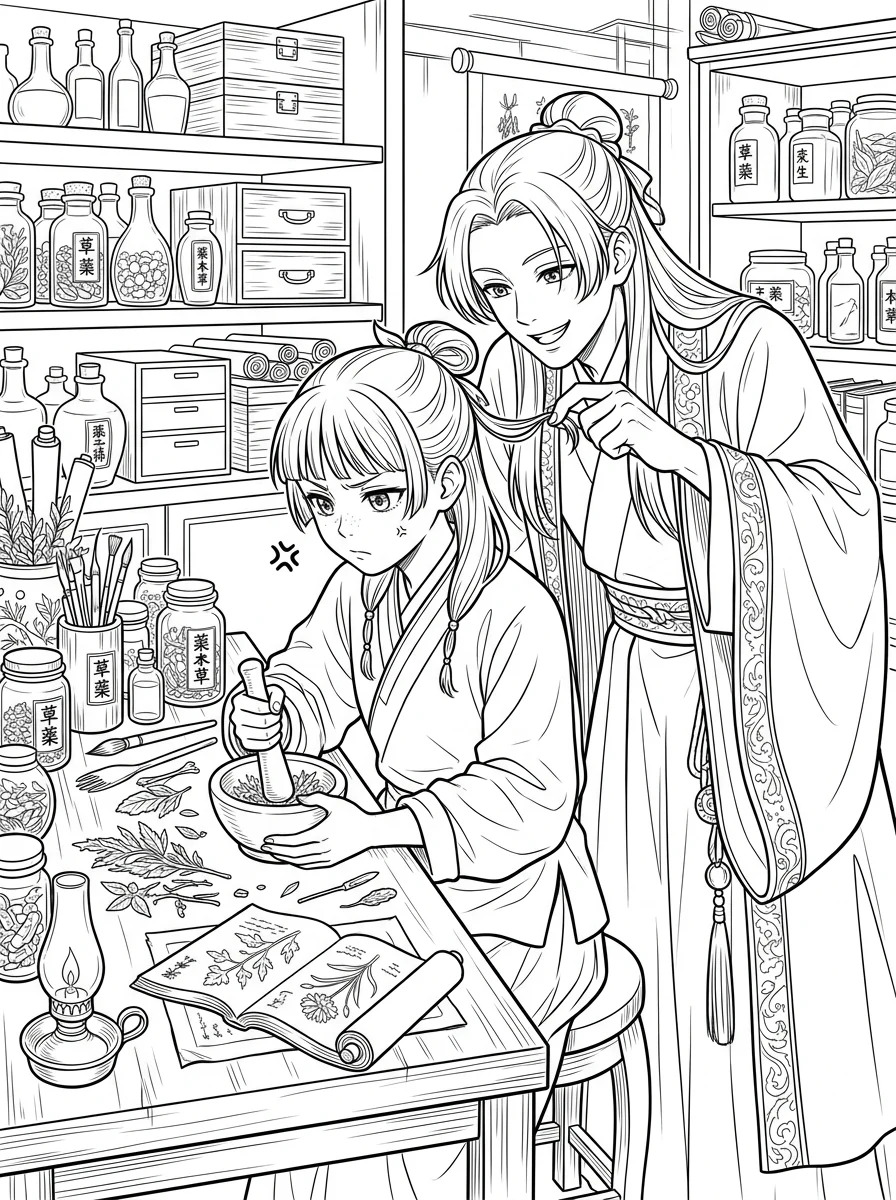 Desenhos de Maomao Apotecária para colorir 39