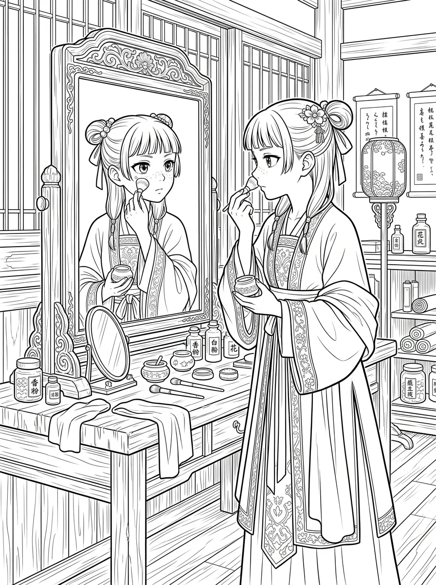Desenhos de Maomao Apotecária para colorir 46