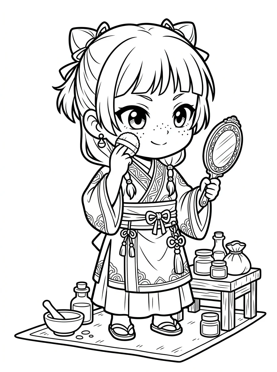 Desenhos de Maomao Apotecária para colorir 47