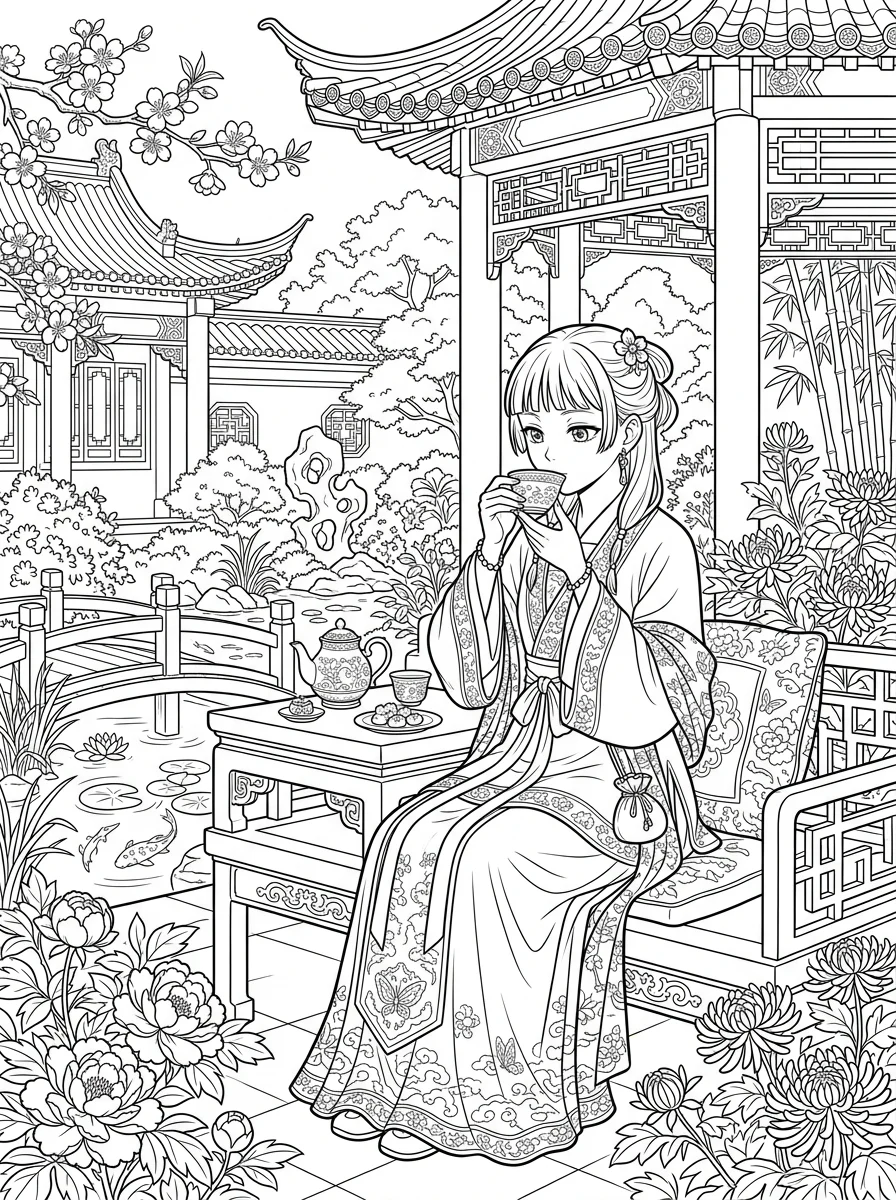 Desenhos de Maomao Apotecária para colorir 53