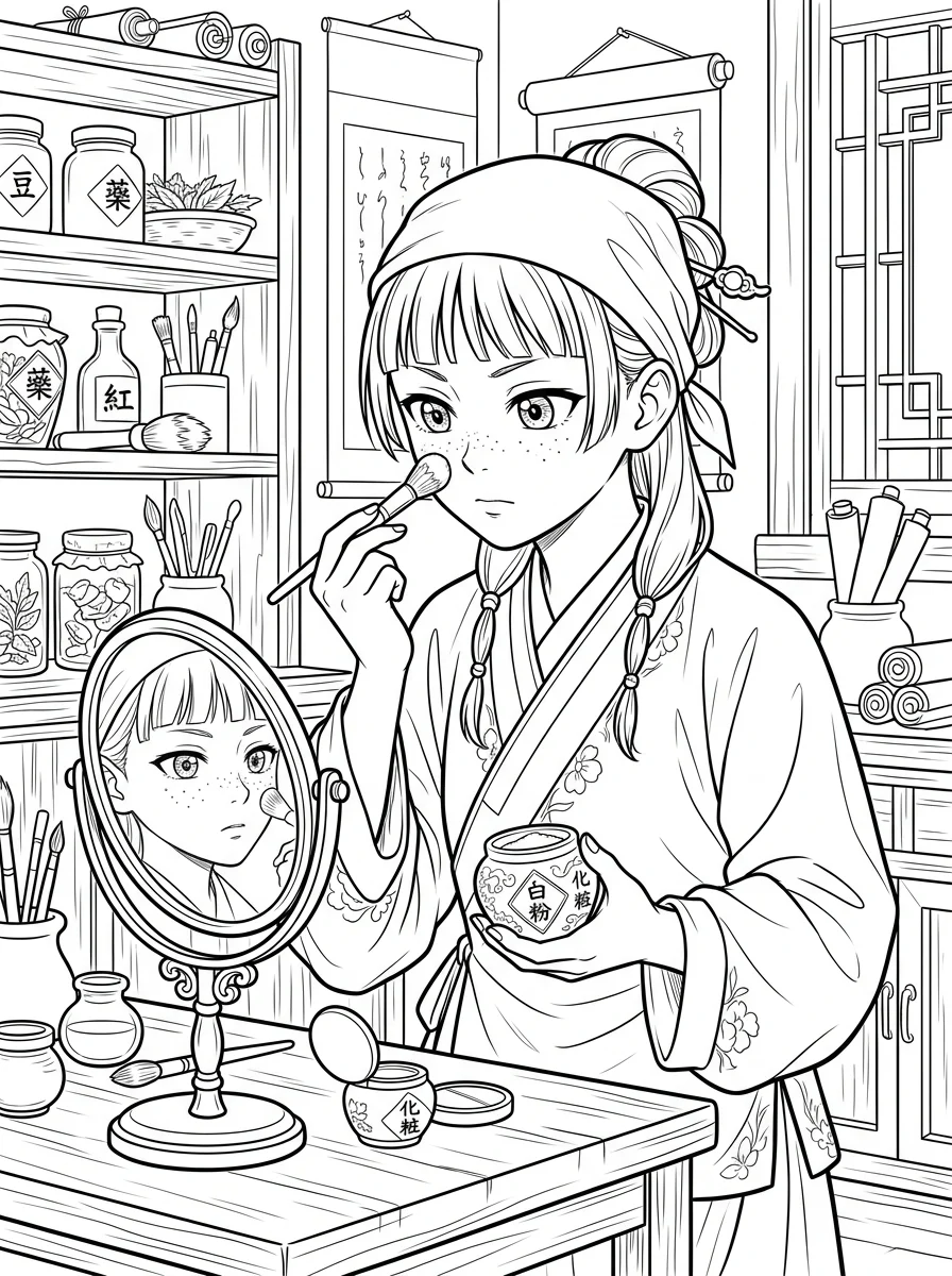 Desenhos de Maomao Apotecária para colorir 6