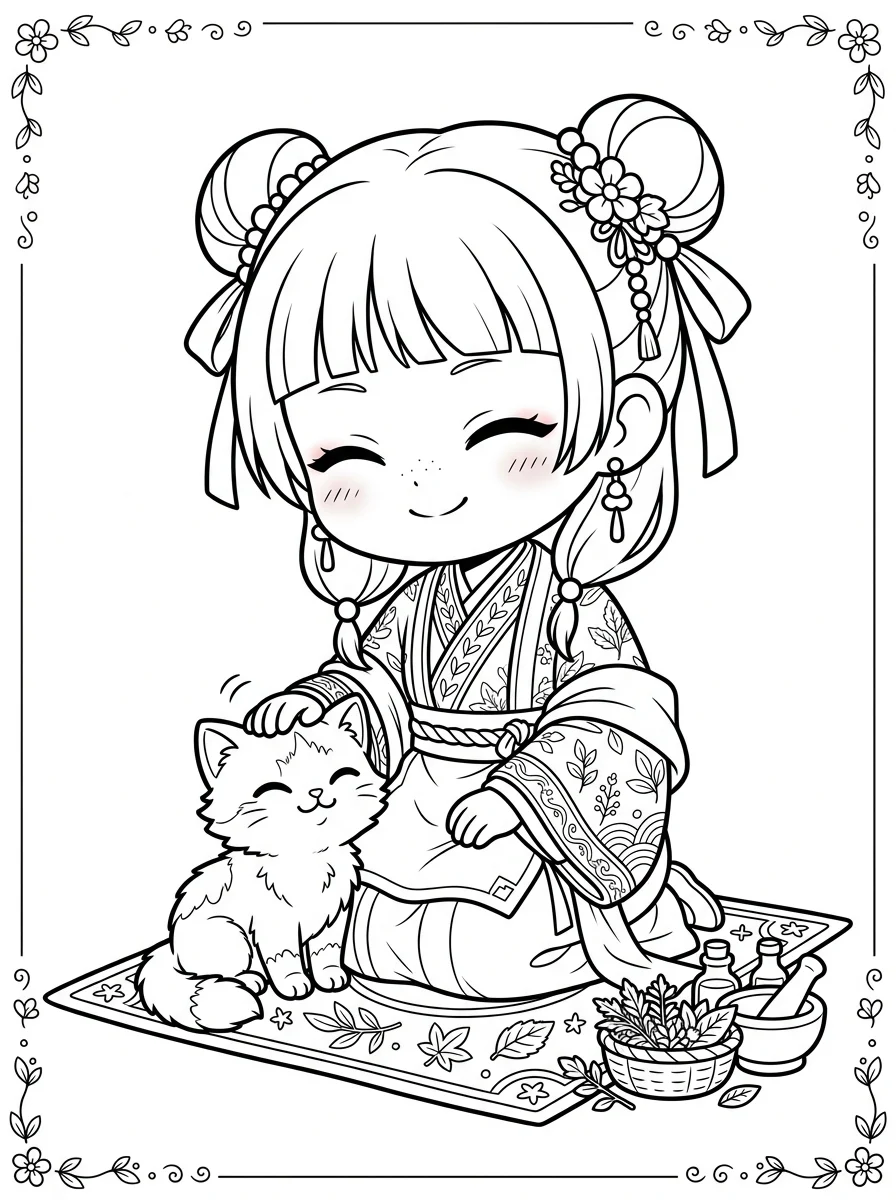 Desenhos de Maomao Apotecária para colorir 74