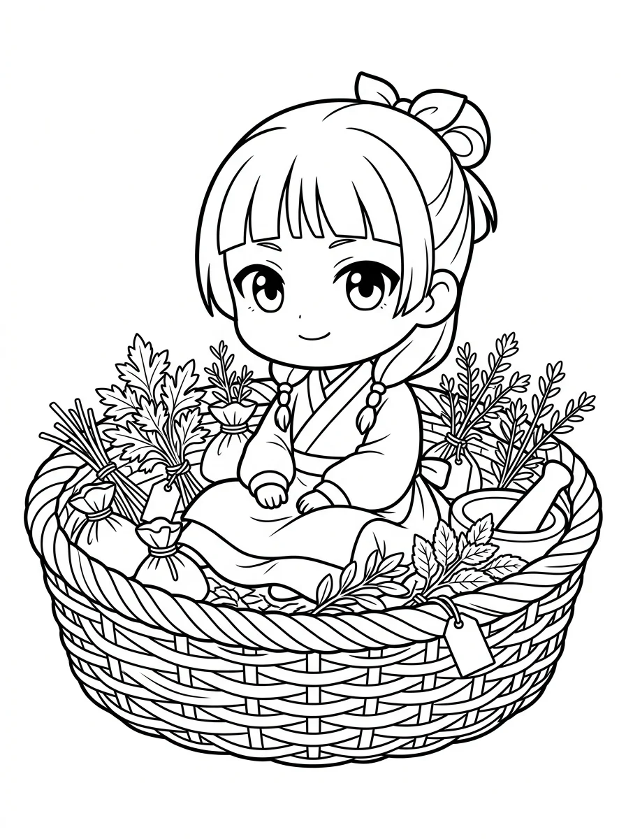 Desenhos de Maomao Apotecária para colorir 78