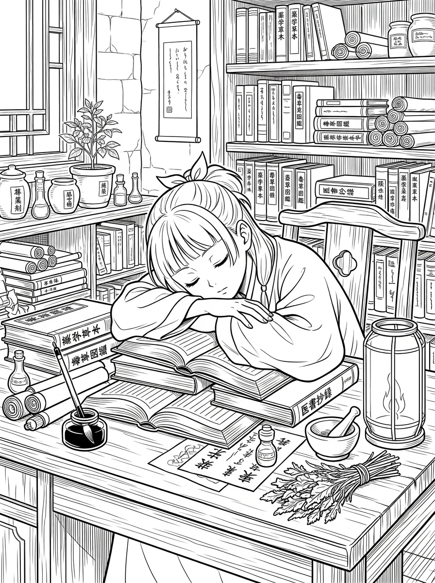 Desenhos de Maomao Apotecária para colorir 81