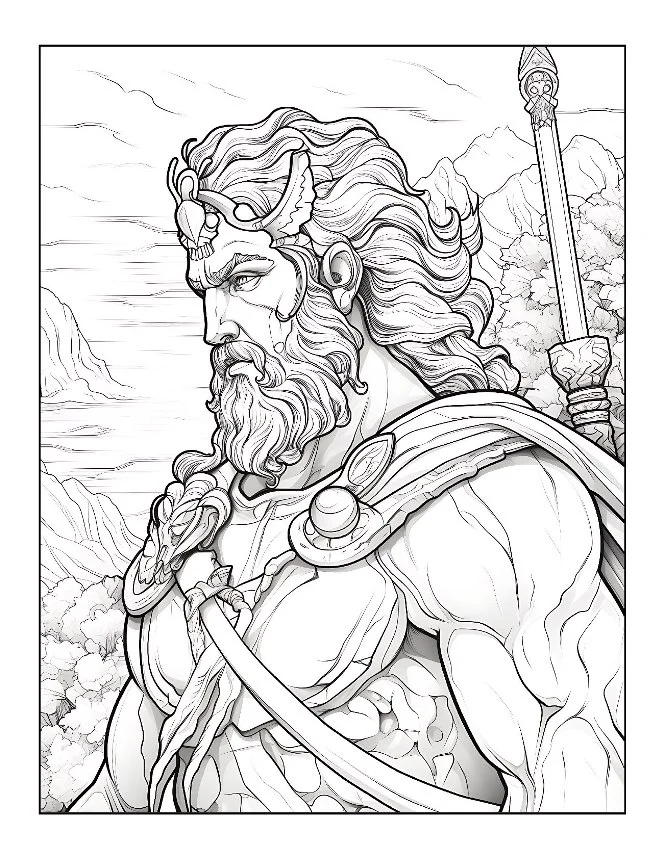 Desenhos de Mitologia Grega para colorir 2