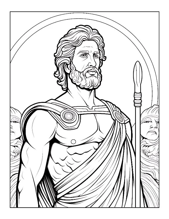 Desenhos de Mitologia Grega para colorir 4