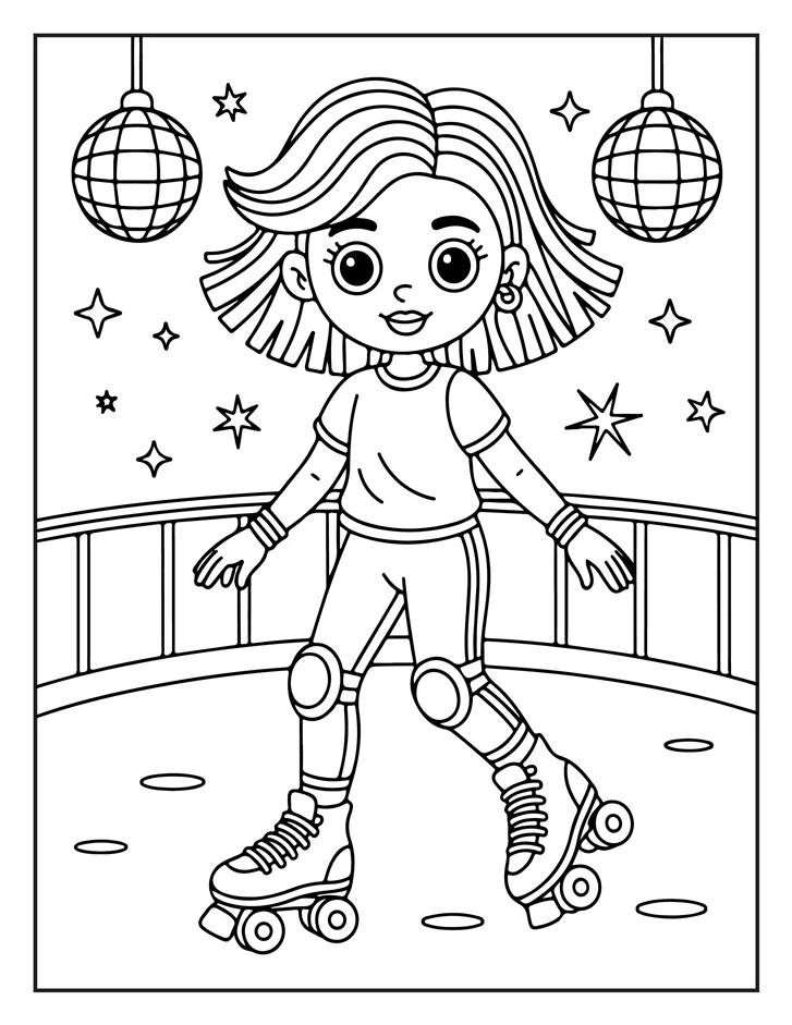 Desenhos de Moda Anos 80 para colorir 1